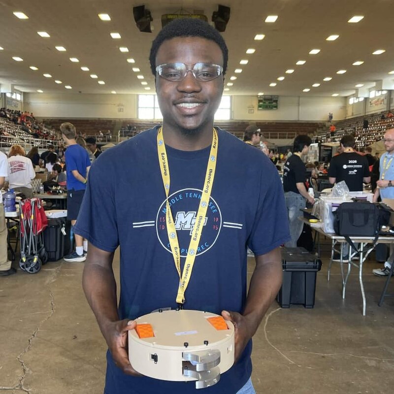 Portrait of John D. Aduroja, Mechatronics Engineering · MTSU